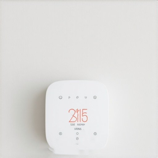 Smart Thermostat for Precision Heating Close-up of a smart thermostat adjusting temperature in a cozy home