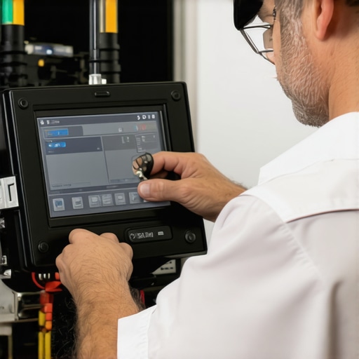 Technician using diagnostic tools to inspect furnace heat exchanger